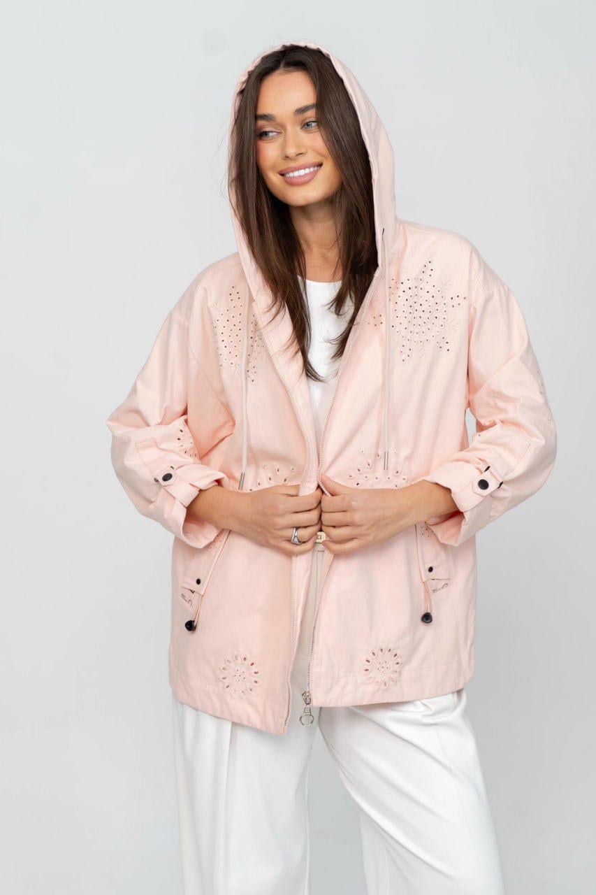 Ветровка-толстовка женская Ришелье 4XL Персиково-розовый (33298369)