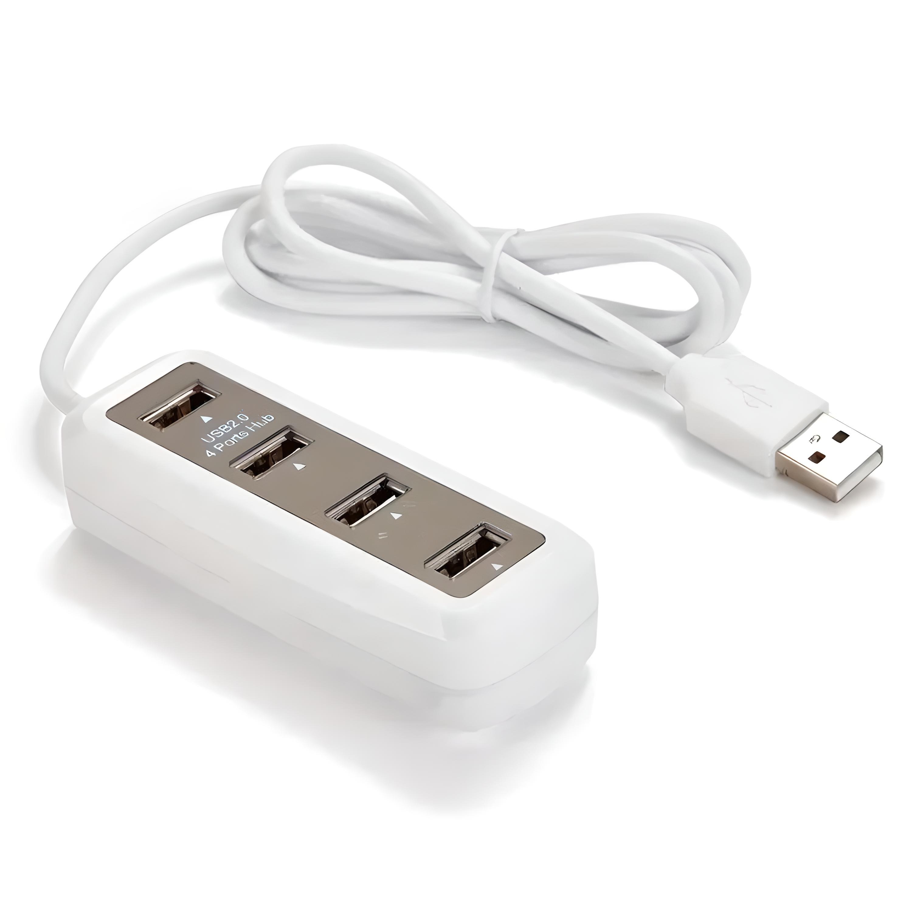 Хаб концентратор UKC HSM-50171 USB Hub на 4 порти з вимикачами Білий (98656)