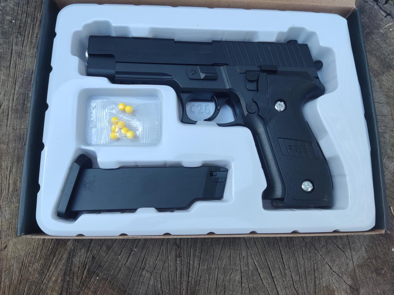 Пистолет страйкбольный SIG Sauer P226 Glock металлический шар 6 мм (2977333198)