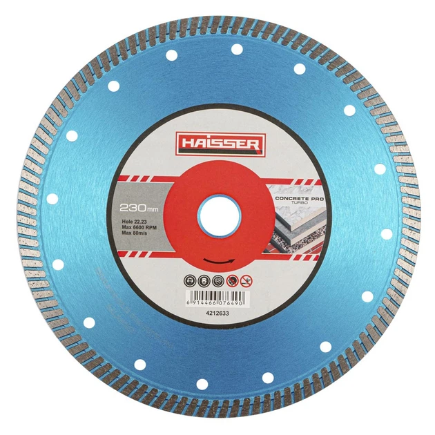 Диск алмазний Haisser Turbo Concrete Pro 230х2.8х10.0х22.23 (4212633)