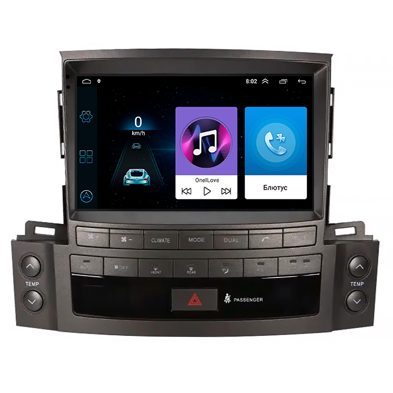 Магнитола штатная Lesko 9" для Lexus LX III 2007-2012 1/16 Gb Wi-Fi GPS Base