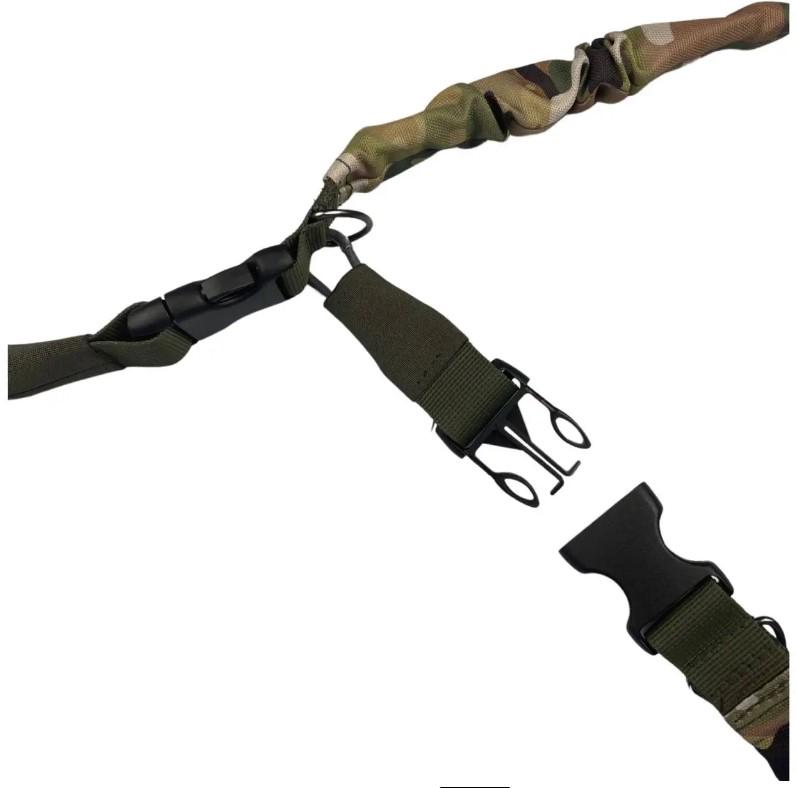 Ремень оружейный одно-двухточечный универсальный с дополнительным креплением на приклад Мультикам - фото 5