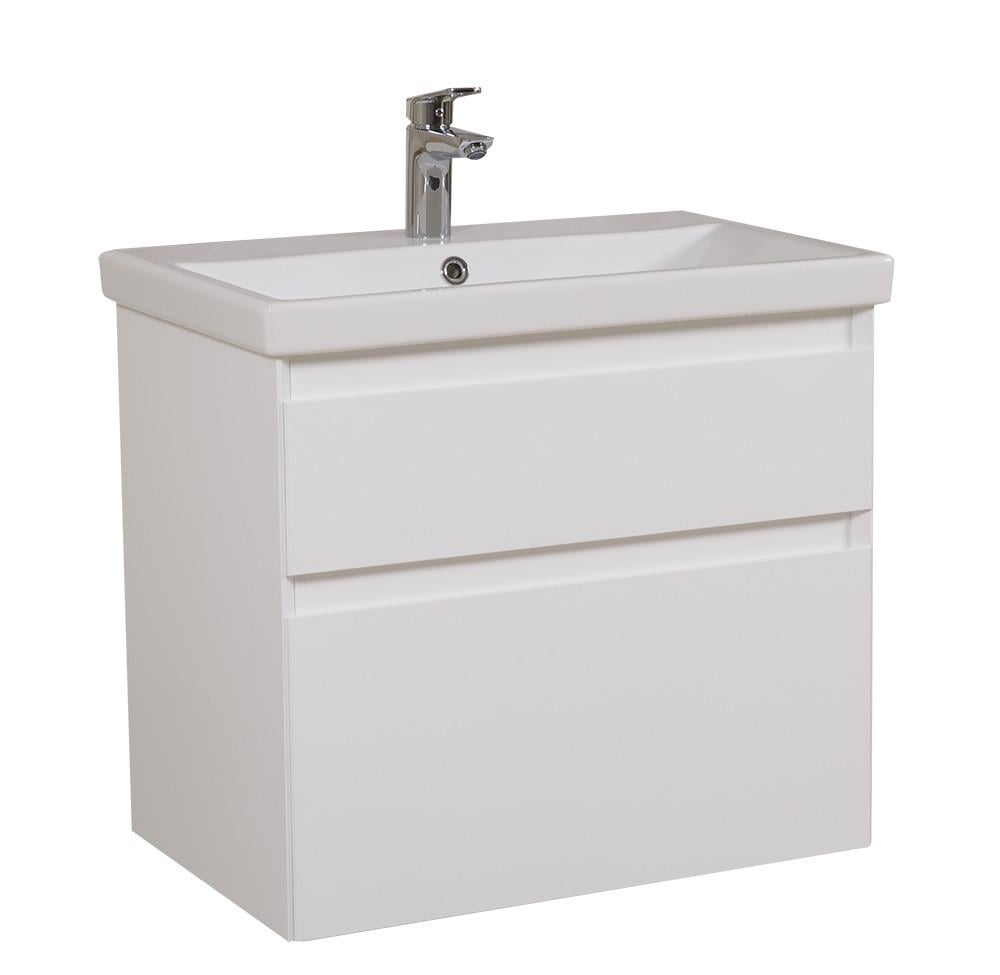 Тумба Элит консольная 80 см с умывальником Белый матовый (1787443507)