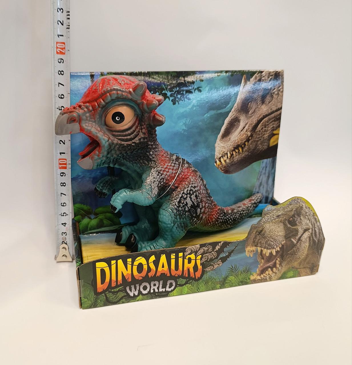 Игрушка резиновый динозавр с пискавкой - фото 4 Игрушка резиновый динозавр с пискавкой - фото 4