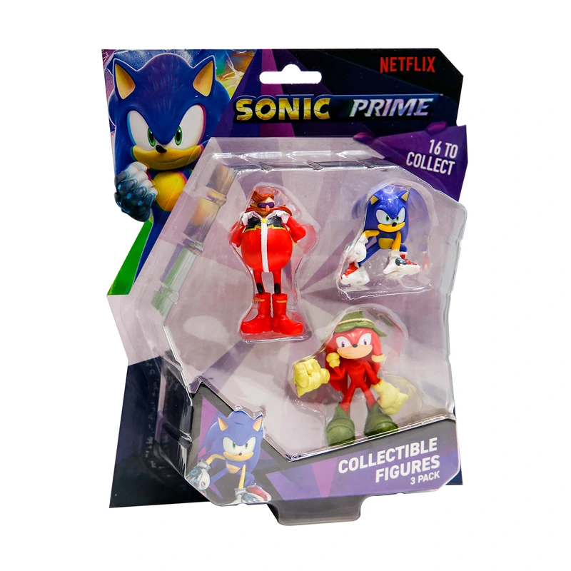 Набір ігрових фігурок SONIC PRIME СОНІК/НАКЛЗ/ДОКТОР ЕҐМАН 3 фiгурки 6,5 см