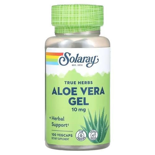 Алое вера Solaray Aloe Vera Gel 10 мг 100 veg capsules (SOR-00120)