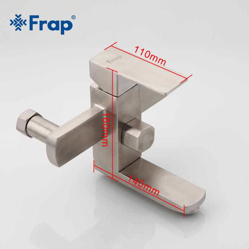 Душева система Frap F2421 поворотний вилив перемикач на лійку 1 режим Нержавіюча сталь (1036132) - фото 5