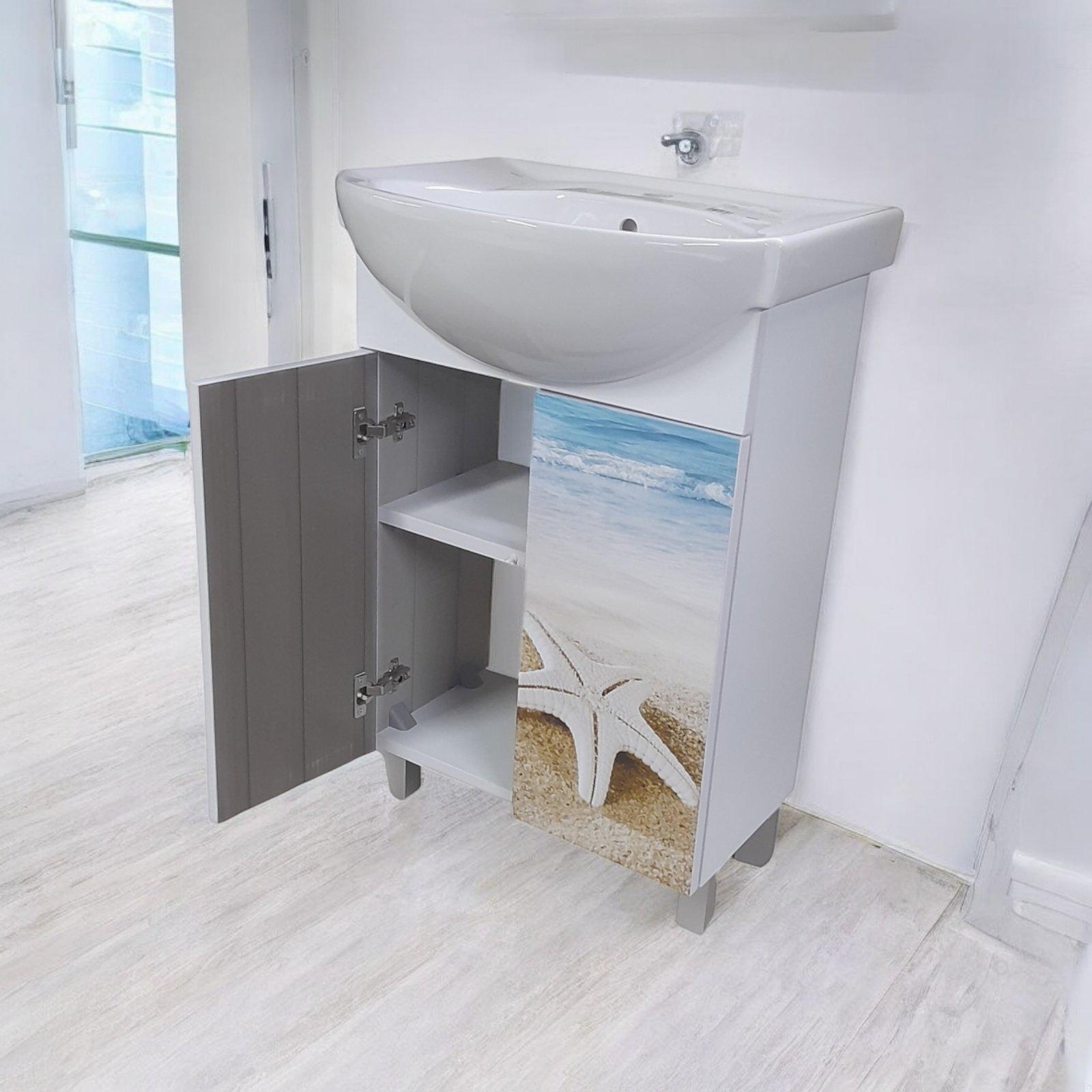 Тумба для ванной комнаты с умывальником The MIX Лазурный берег пластиковая 55 см (2478) - фото 4 Тумба для ванной комнаты с умывальником The MIX Лазурный берег пластиковая 55 см (2478) - фото 4