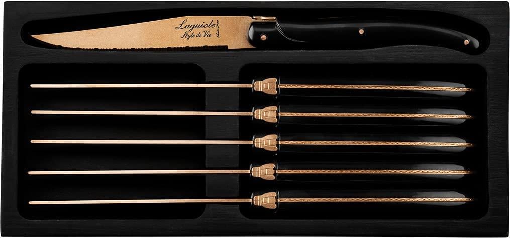 Набор стейковых ножей Style de Vie Prestige Line из нержавеющей стали 100 мм 6 шт. Черный (2524991269)