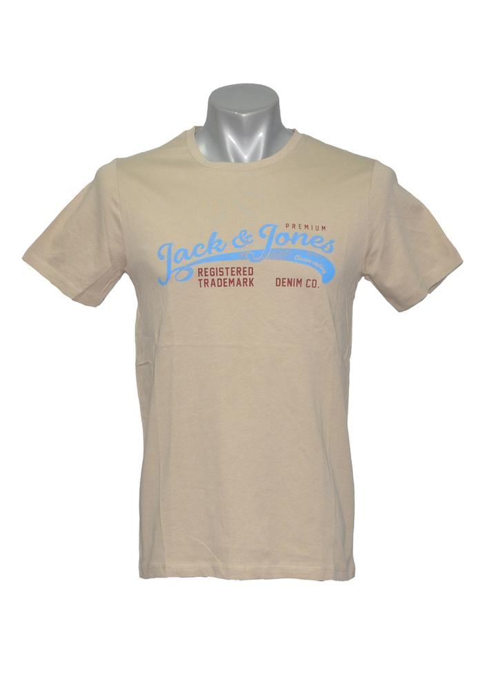 Футболка Jack & Jones 73-3004x72 мужская S Светло-коричневый Футболка Jack & Jones 73-3004x72 мужская S Светло-коричневый