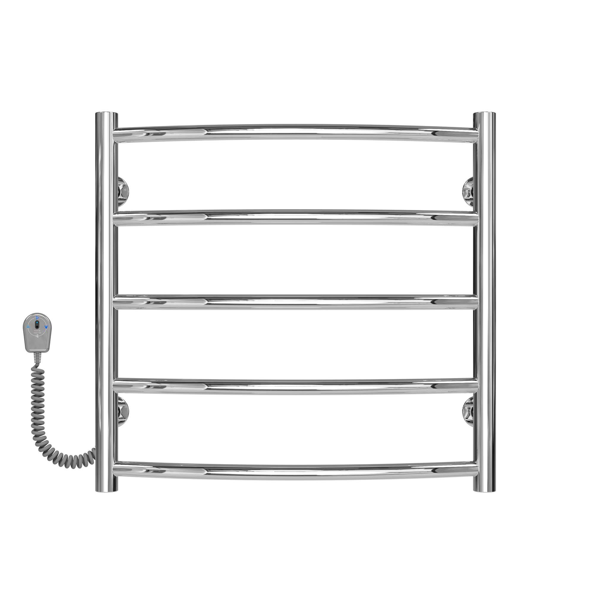Полотенцесушитель электрический Deffi Классик П5 EF16 левое подключение нержавеющая сталь 500х500 мм Хром (C.DK.50.50.5.E.C.L.5)