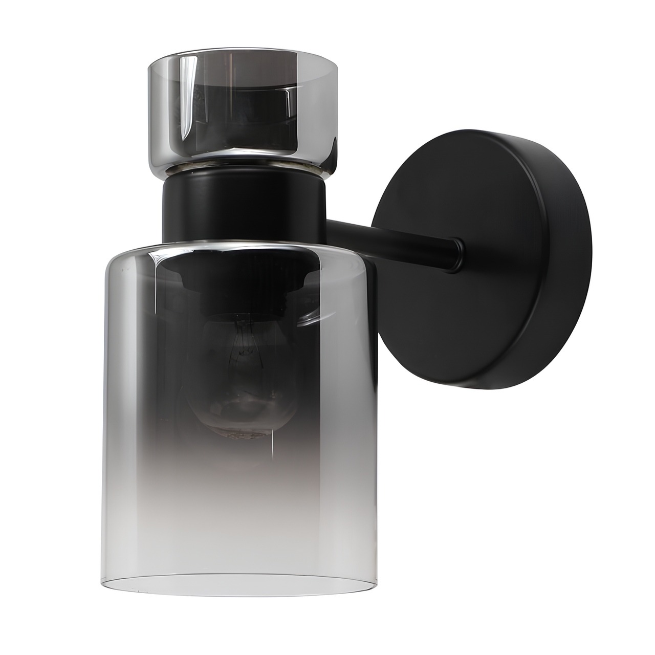 Бра Valeso на один плафон с градиентом под лампу Е27 Черный (G 07470/1W Matte Black)