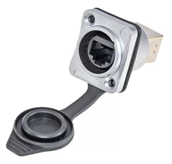 Разъем герметичный RJ45 Ethernet LAN IP65 комплект штекер/розетка Серебристый (2566122624) - фото 3 Разъем герметичный RJ45 Ethernet LAN IP65 комплект штекер/розетка Серебристый (2566122624) - фото 3