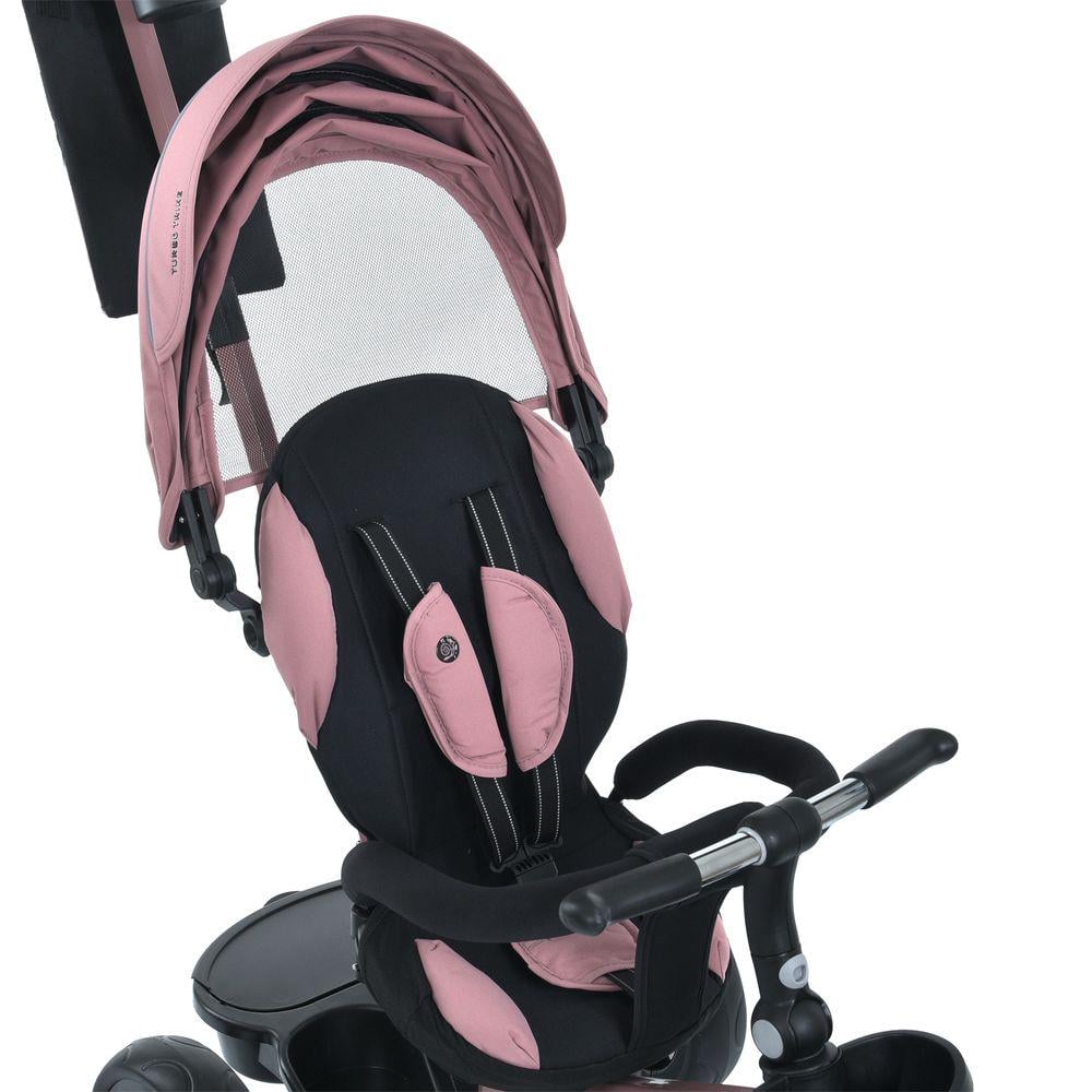 Велосипед триколісний Turbo Trike MT 1001-1 з батьківською ручкою і поворотним сидінням Рожевий - фото 15