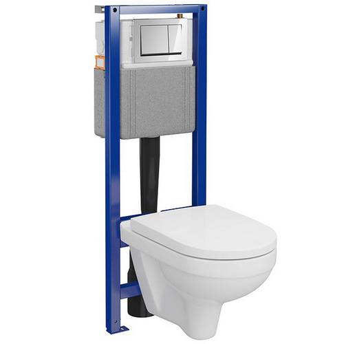 Комплект инсталляции Cersanit С45 000031313 с унитазом кнопка Хром (269639)