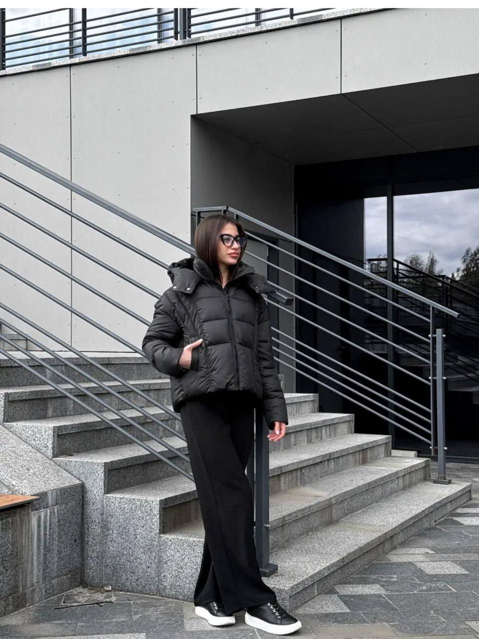 Пуховик жіночий зимовий D&V Coture DV-009 р. 46 Чорний (29175839) - фото 6 Пуховик жіночий зимовий D&V Coture DV-009 р. 46 Чорний (29175839) - фото 6