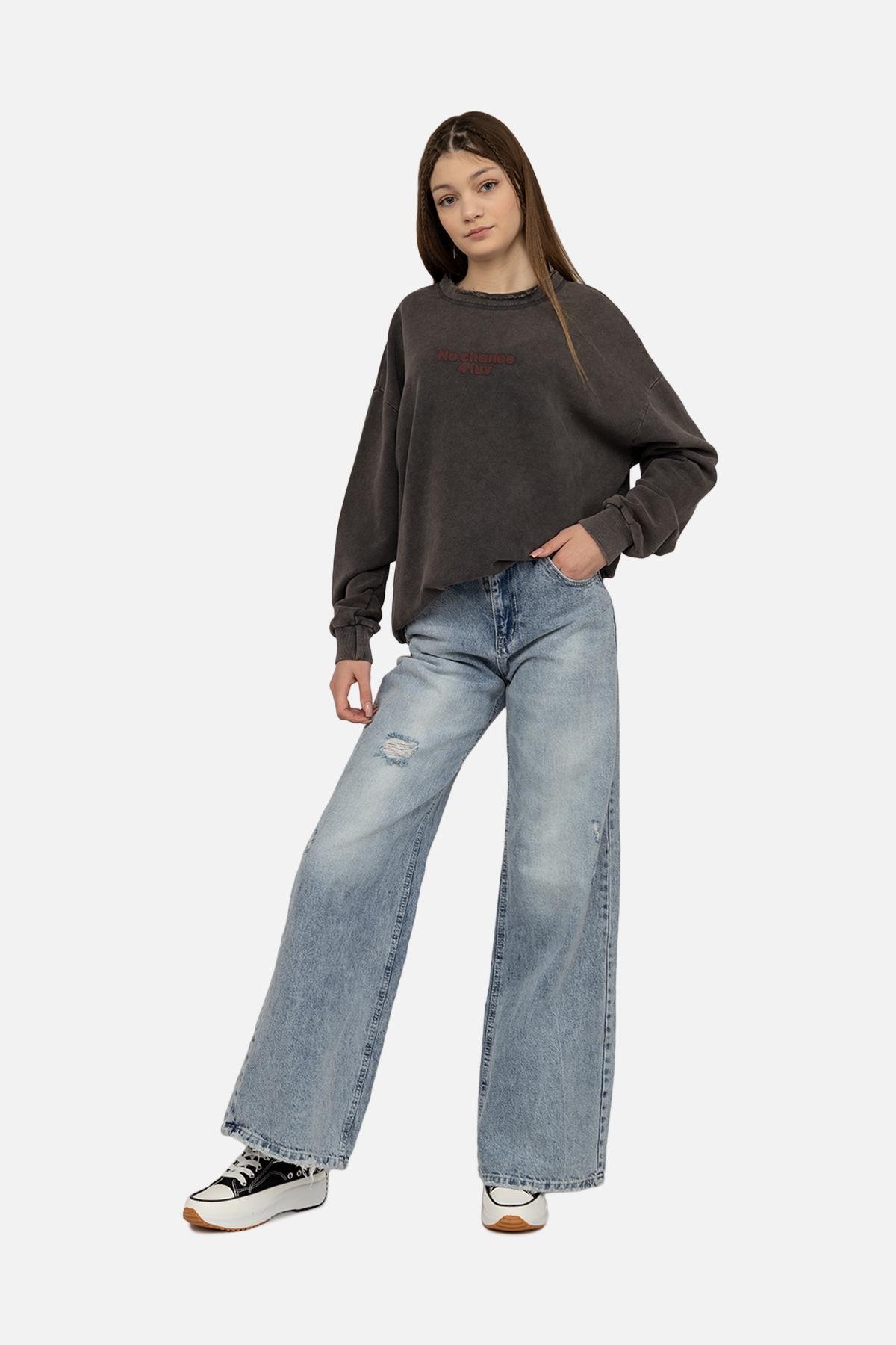 Свитшот женский р. 48 Темно-серый (SKT001046682) - фото 4 Свитшот женский р. 48 Темно-серый (SKT001046682) - фото 4