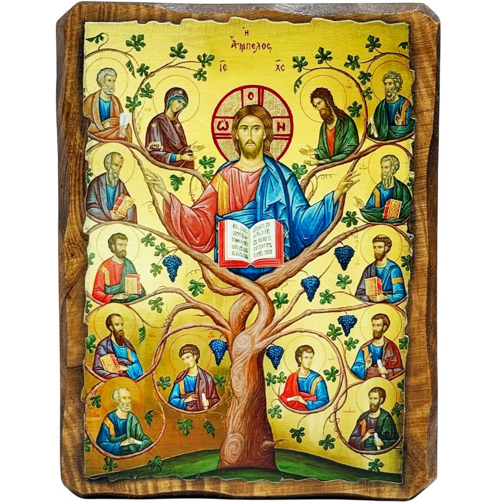 Ікона Спас древо Життя під старовину 17х23 см (3736-2)