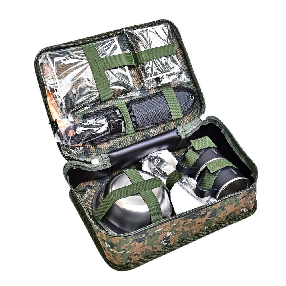 Набор туристический для охотника/рыбака R31006 Ukraine 12 пр. в камуфляжном кейсе