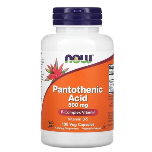 Пантотеновая кислота B-5 NOW Pantothenic Acid 500 мг 100 капс. (NOW-00486)