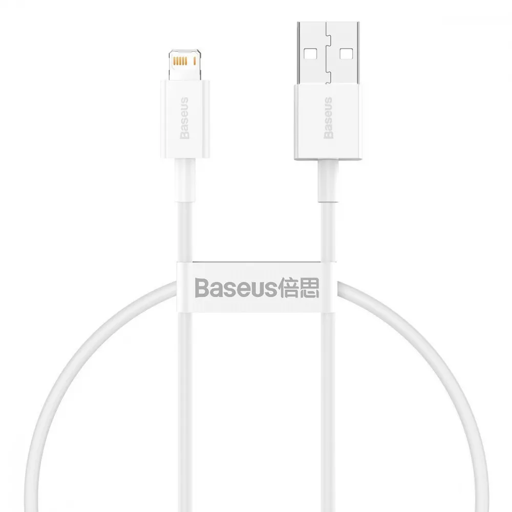 Кабель Baseus Superior Series Fast Charging Lightning 2,4 A 0,25 м White (9724739)