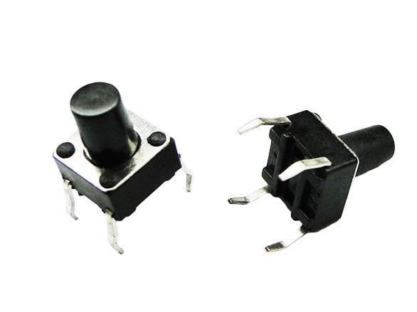 Кнопка тактовая микрик DIP 4 контакта замыкателя 6x6x7 мм 10 шт. (287913)