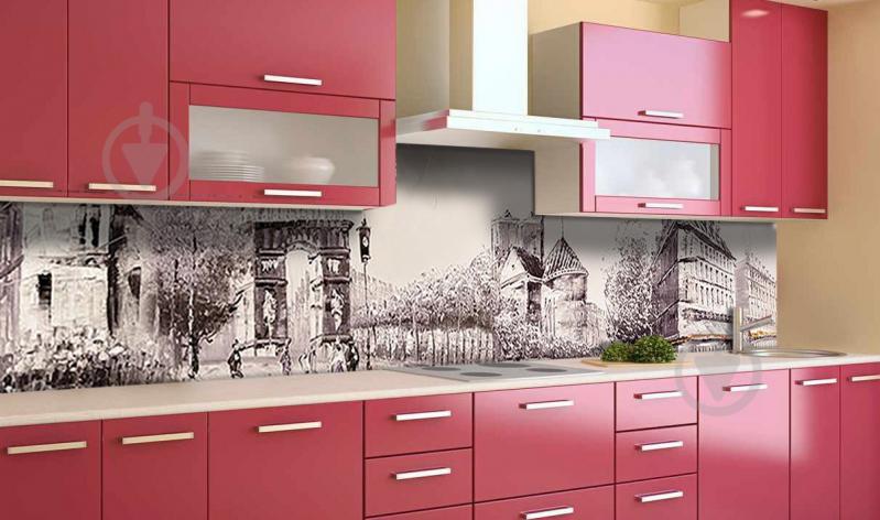 Наклейка виниловая кухонный фартук  Zatarga  "Ретро Париж"  600х2500 мм