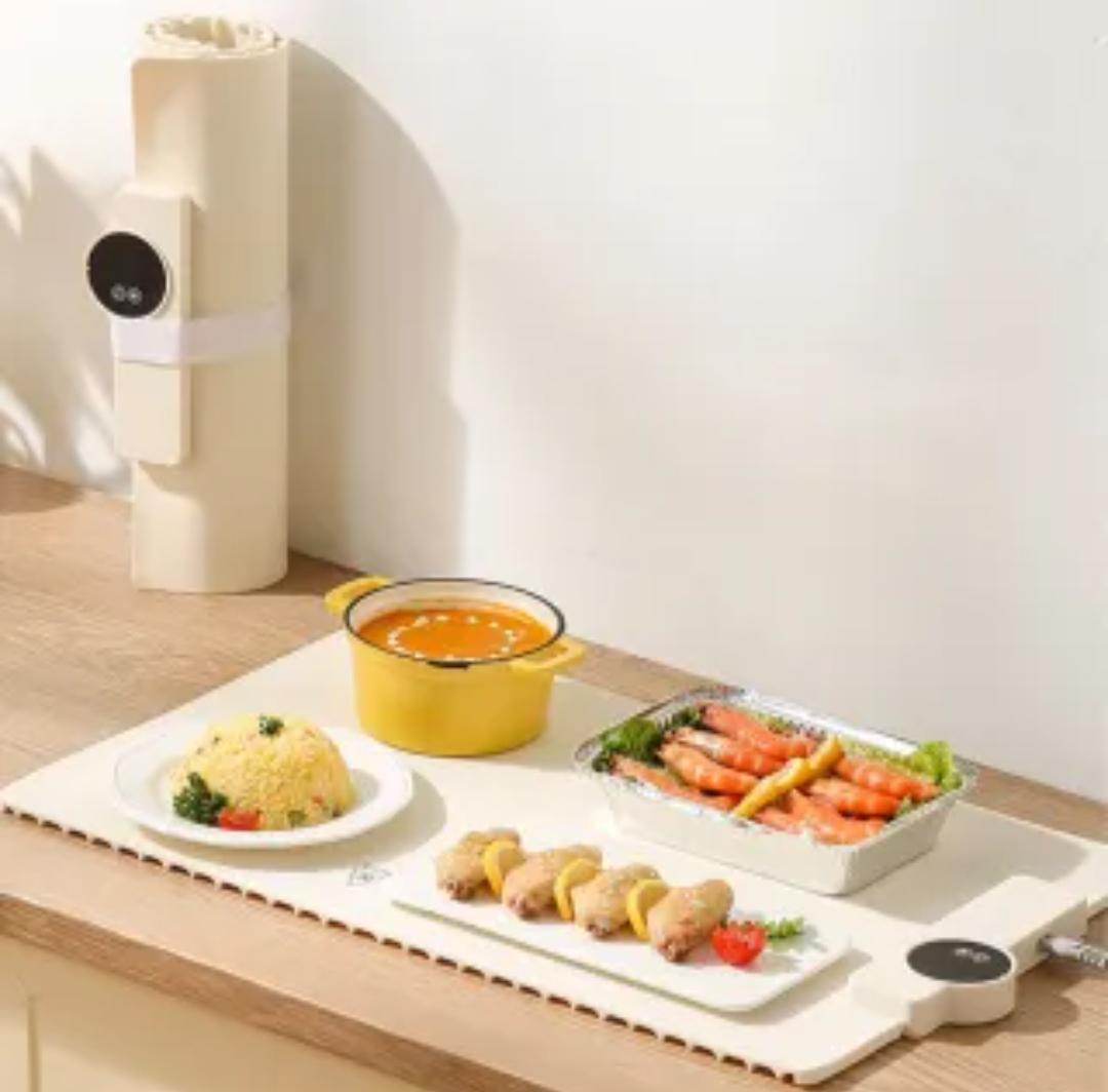 Коврик для подогрева пищи электрический рулонный силиконовый Кремовый (334) - фото 2 Коврик для подогрева пищи электрический рулонный силиконовый Кремовый (334) - фото 2