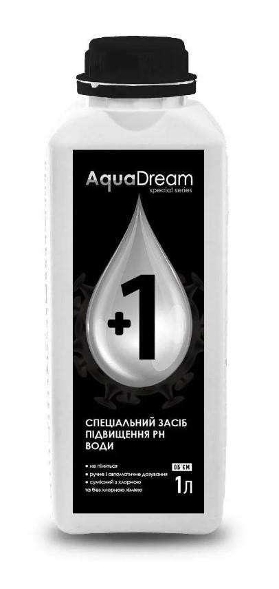 Препарат AquaDream +1 РН plus Biogreen для підвищення кислотно-лужного балансу води в басейні 1 л (AD+1-01L)