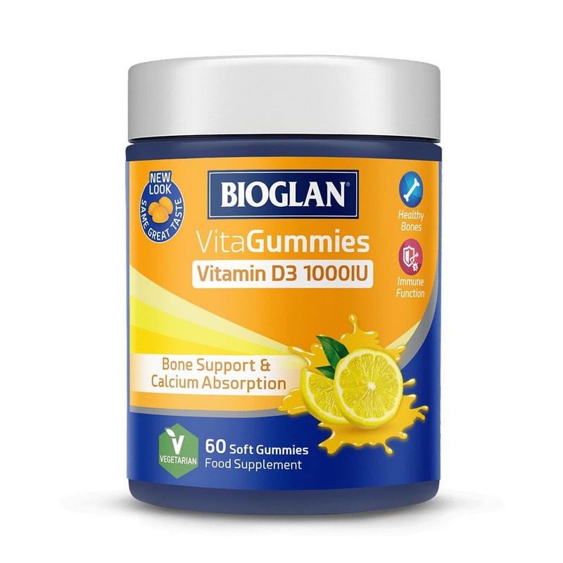 Витамин D3 1000 МЕ Bioglan VitaGummies Vitamin D3 60 жев. конфет Лимон