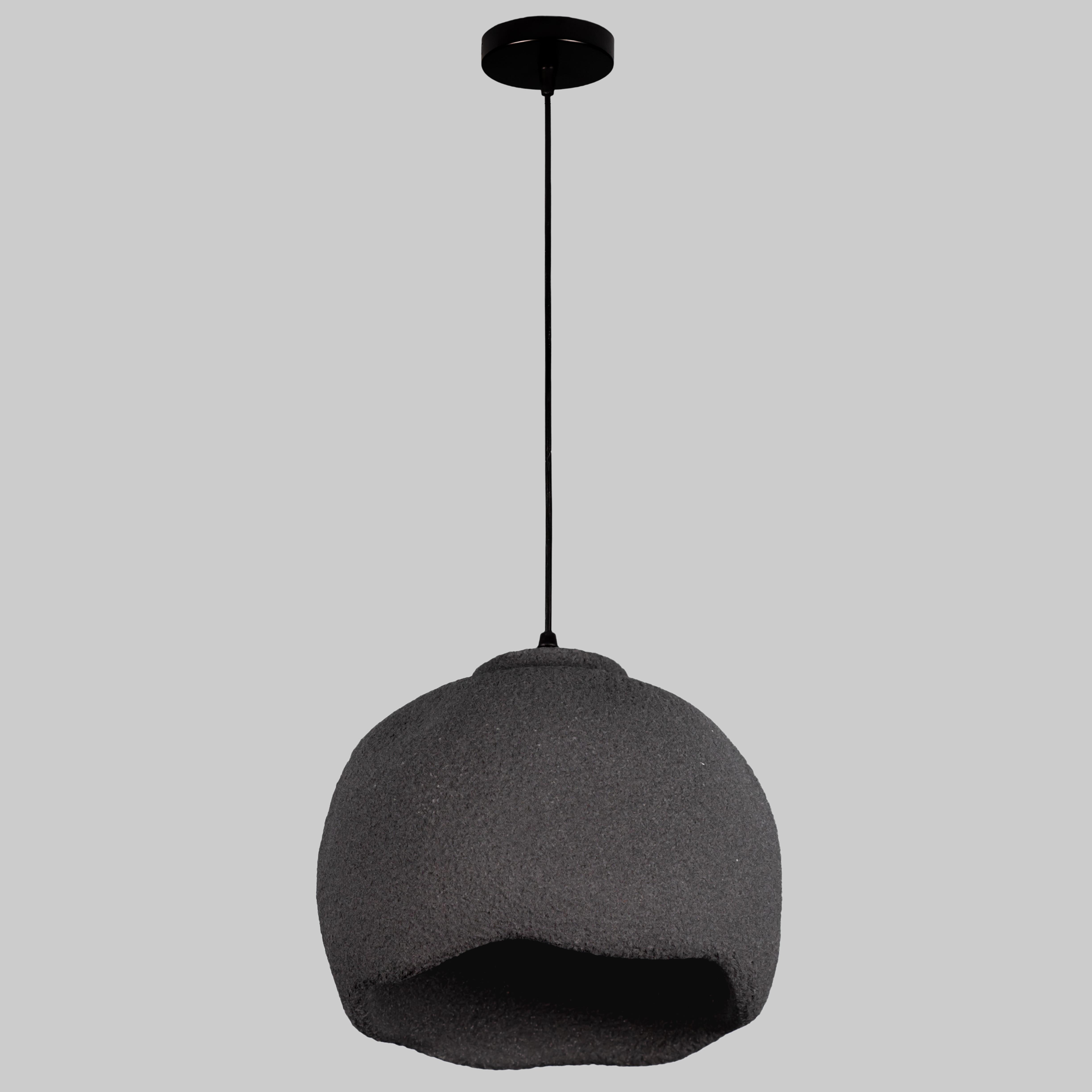 Люстра гипсовая Wabi-Sabi 30 см Графитовый (909-XL3582 (300) BK)