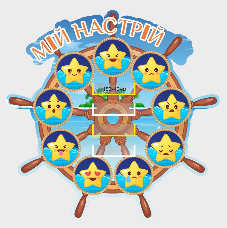 Стенд для детского сада "Мій настрій" из ПВХ 800х790 мм (KN0004)