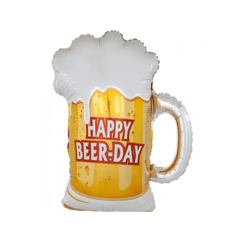 Шарик фольгированный Flexmetal Бокал пива Happy Beer day 68х65 см (29005802)