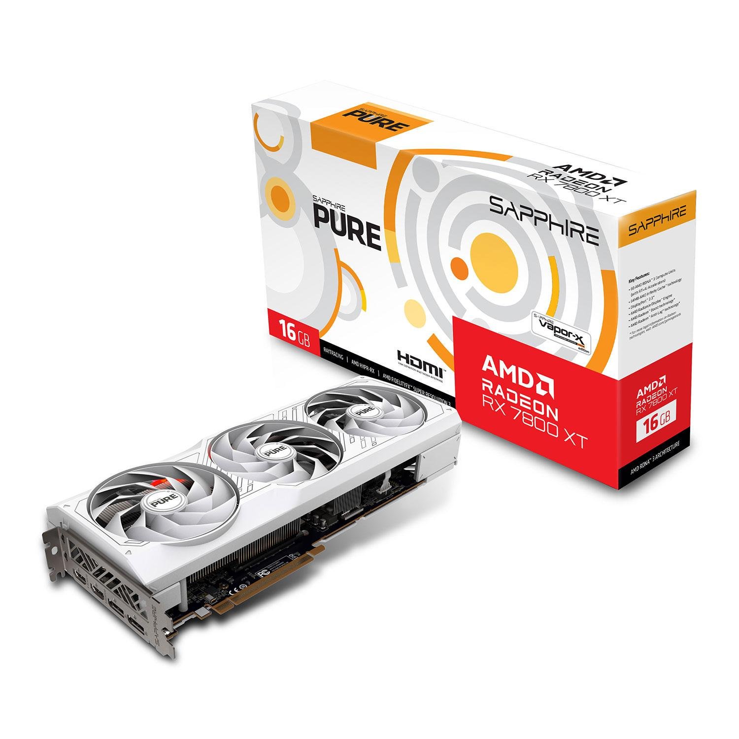 Видеокарта Sapphire AMD Radeon Rx7800xT PURE GAMING OC 16GB 11330-03-20G GDDR6 256 bit PCI-E 4,0x16 - фото 2