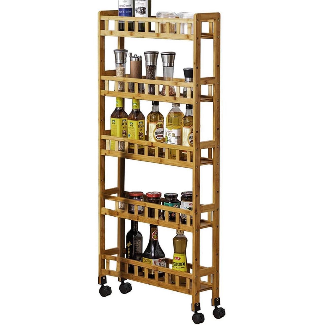 Этажерка на колесах из дерева Кетикан Сиена (ЭТА-000505)