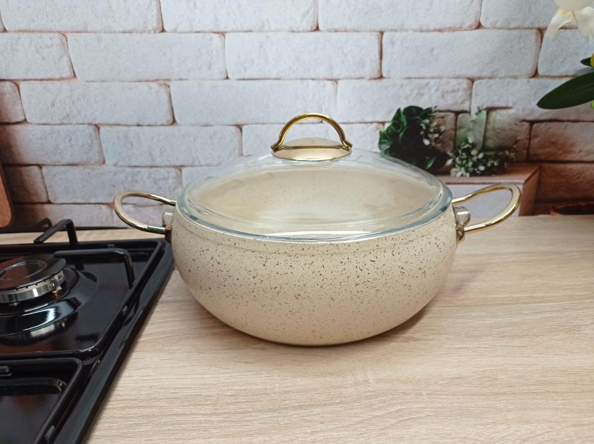 Каструля OMS Collection 3141 24 см 4,5 л Ivory (21339621) - фото 8