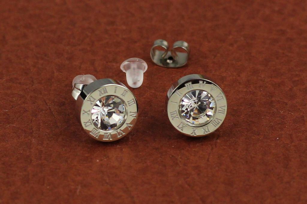 Серьги Xuping Jewelry Римские цыфры 10 мм Серебристый