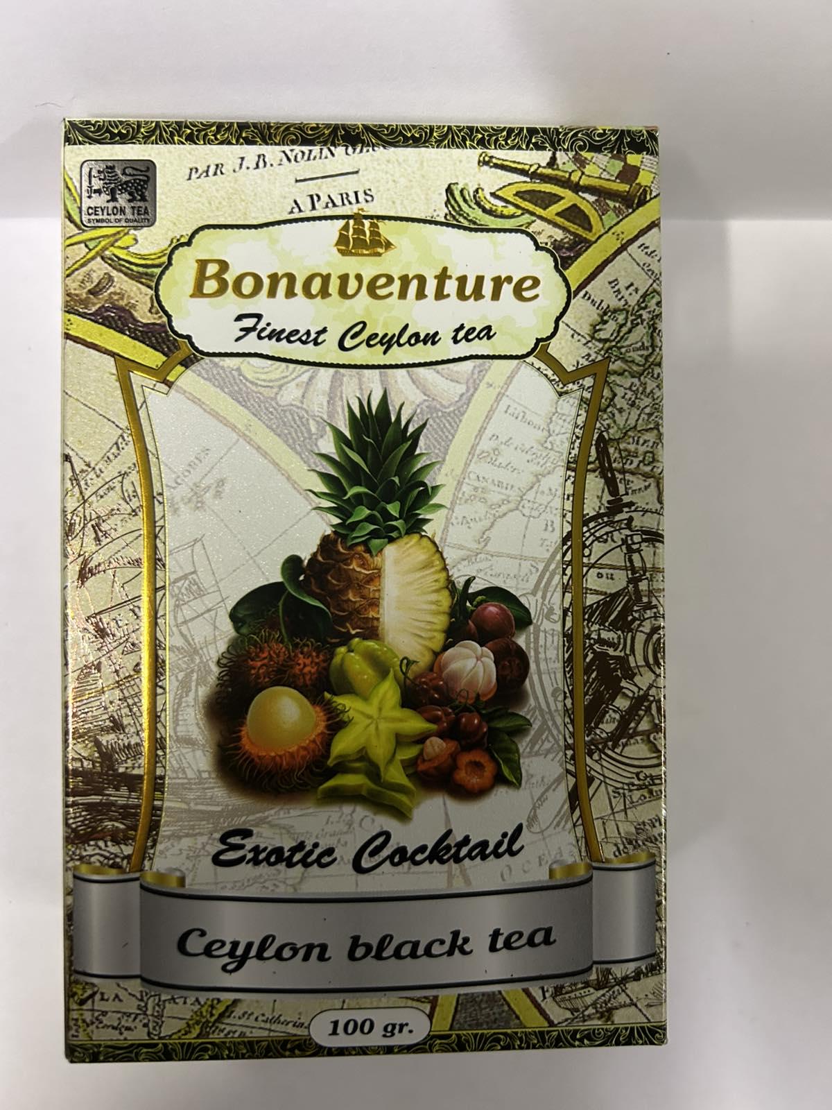 Чай чорний Bonaventure Exotic cocktail 100 г