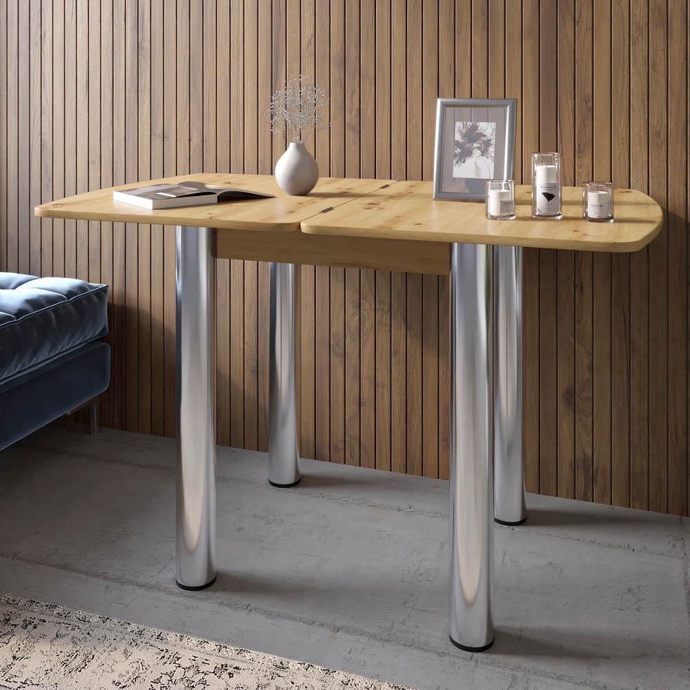 Обеденный стол Lion Нота Мини раскладной 60x70/70x120 см Дуб Артизан (000-000-2626)