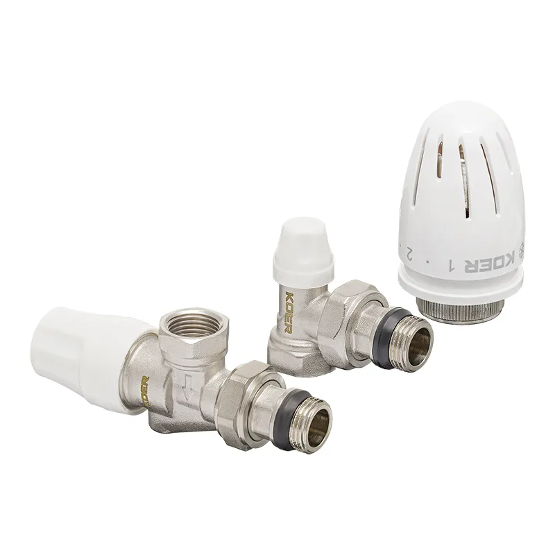 Комплект для підключення радіатора KOER SET-13 осьовий з термоголовкою 1/2"x1/2" ВЗ (KR3176)