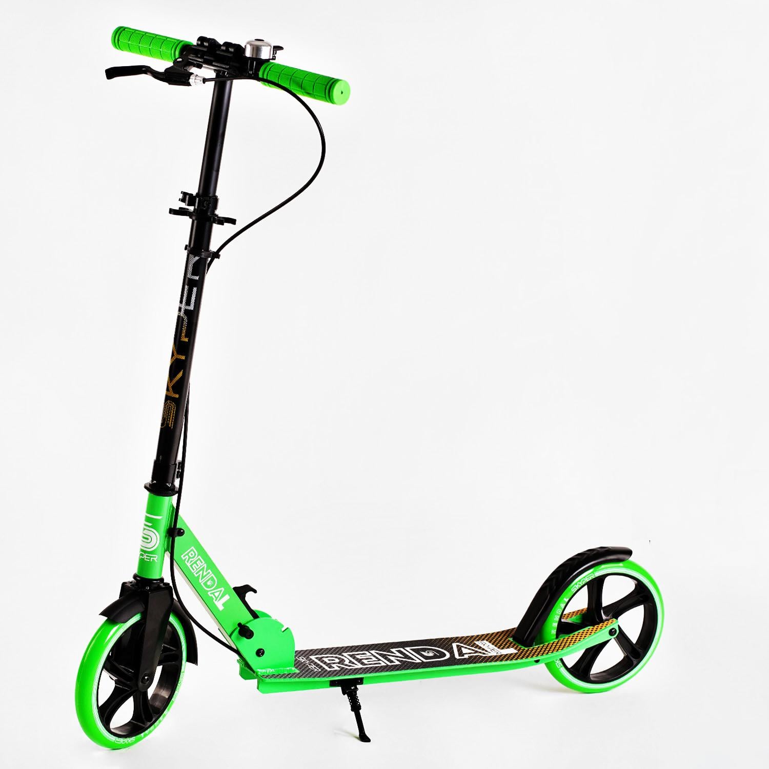 Самокат двухколесный складной Skyper Renda алюминиевая рама ручной тормоз Green (118455)