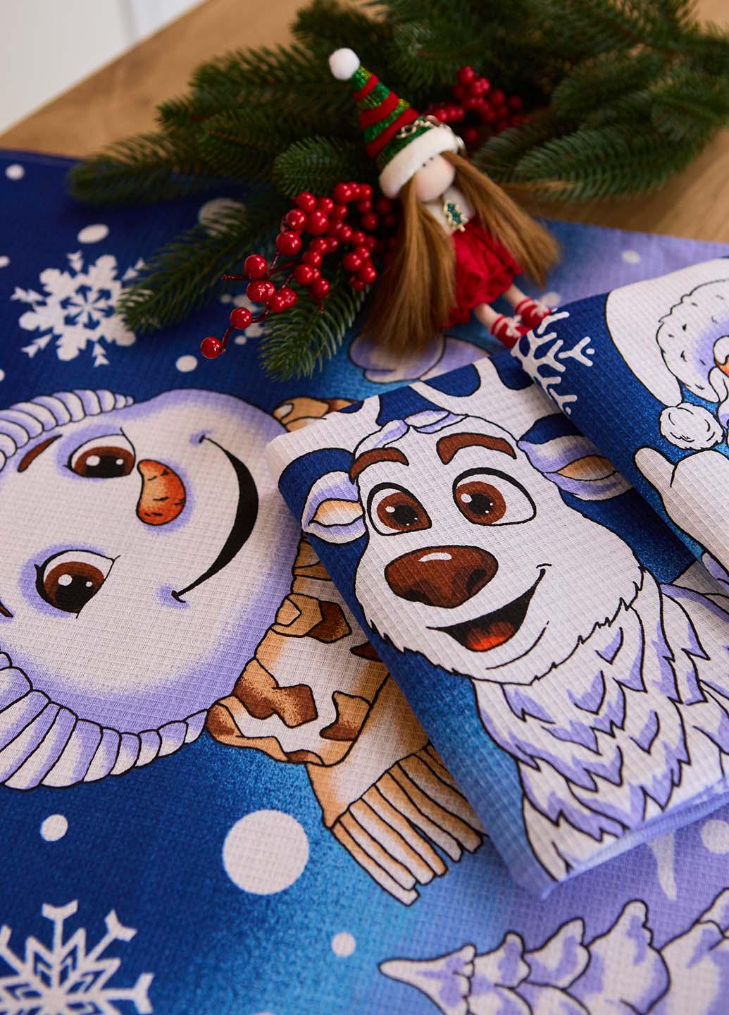 Набір вафельних рушників Новорічна казка 60х47 см 3 шт. - фото 5 Набір вафельних рушників Новорічна казка 60х47 см 3 шт. - фото 5