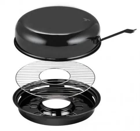 Сковорода гриль-газ кругла з емалірованим покриттям 32 см