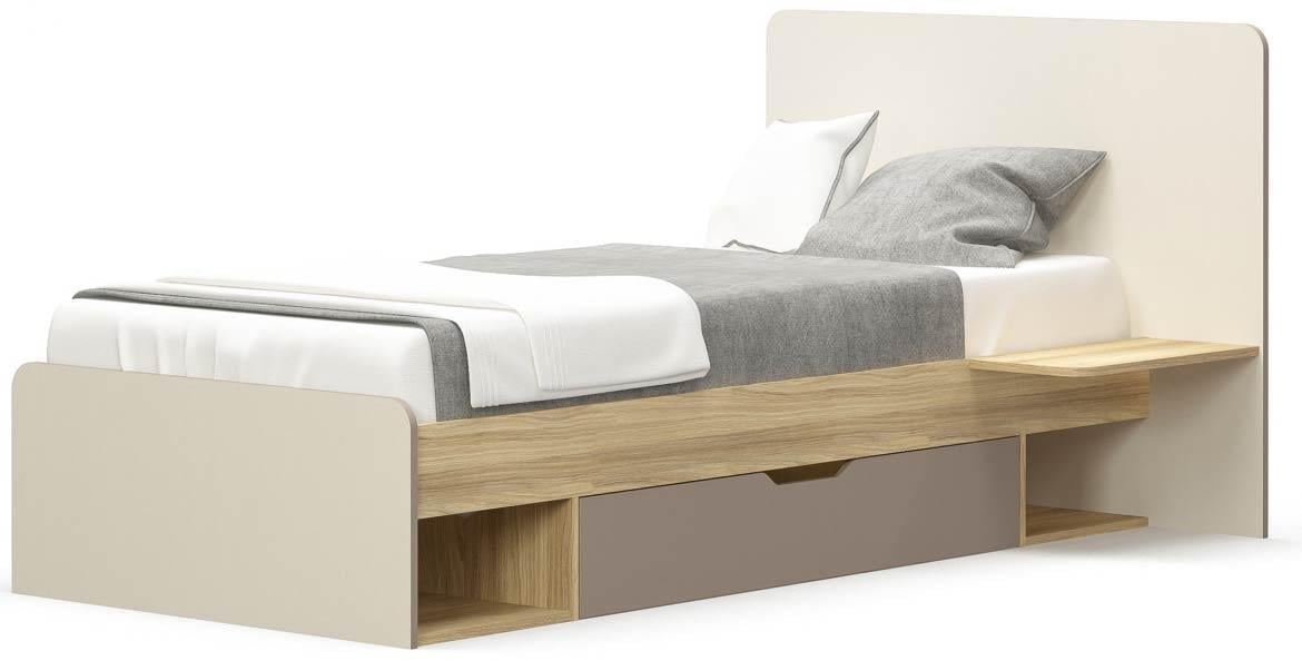 Ліжко у дитячу кімнату Мебель-Сервіс Ламі Артисан+Шампань/Латте (27074389)