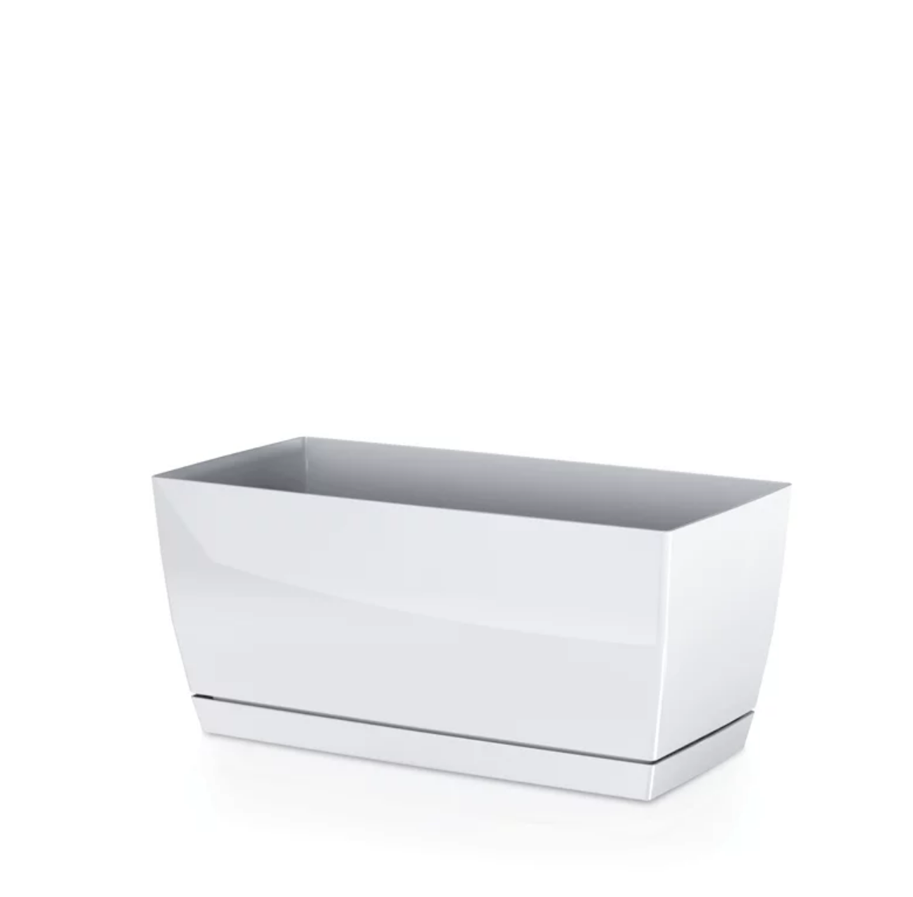 Ящик балконный Prosperplast Coubi Case P с подставкой 24 см Белый (DUPP240-S449)