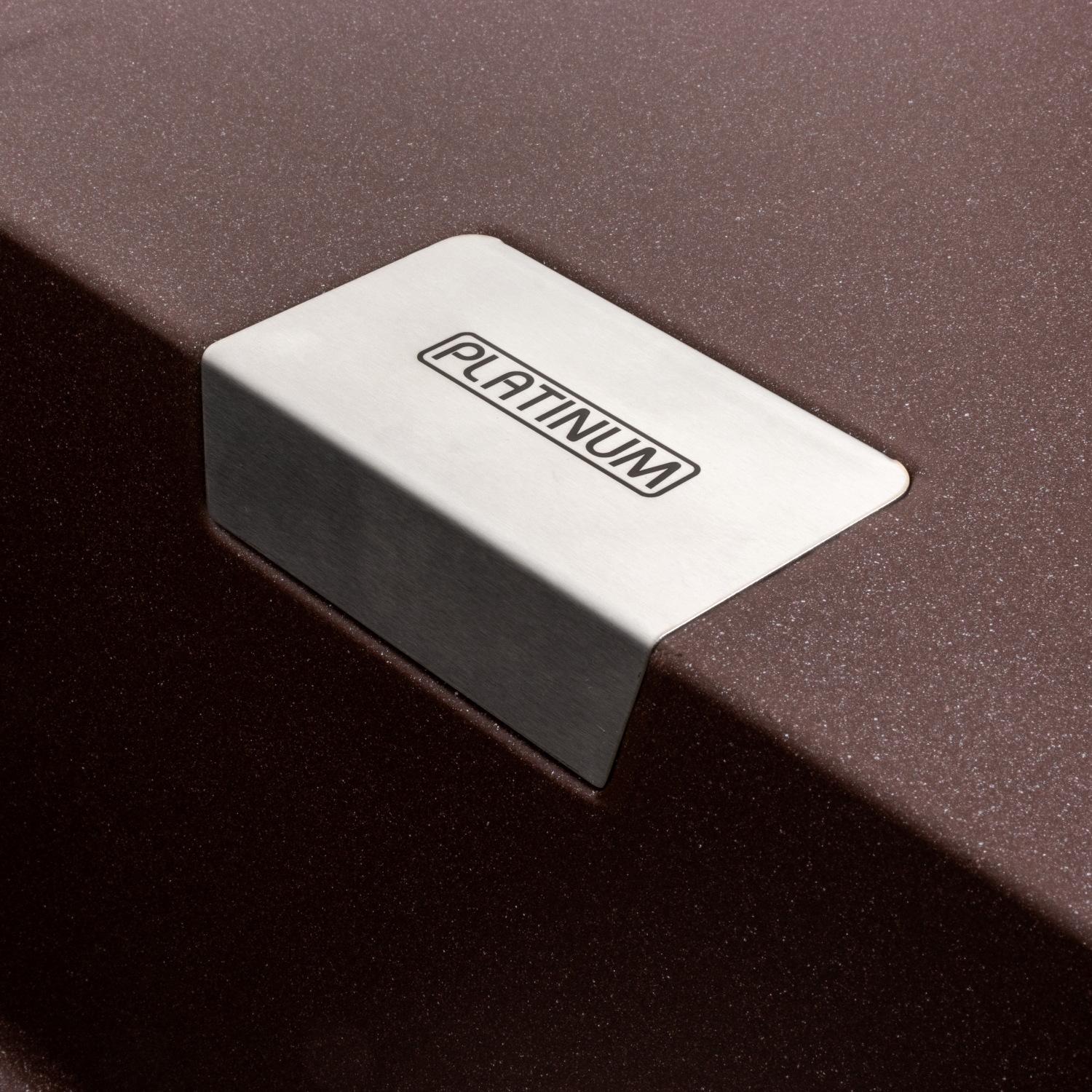 Мийка кухонна Platinum PLS-A39167 гранітна прямокутна 860x500 мм Коричневий (25960332) - фото 6 Мийка кухонна Platinum PLS-A39167 гранітна прямокутна 860x500 мм Коричневий (25960332) - фото 6