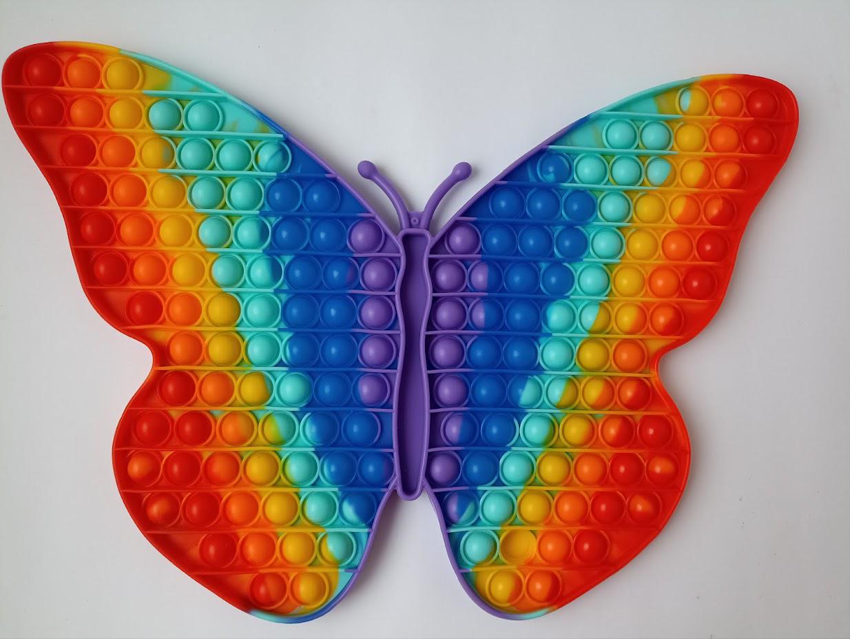 Игрушка-антистресс Pop It Бабочка радуга 40 см Игрушка-антистресс Pop It Бабочка радуга 40 см