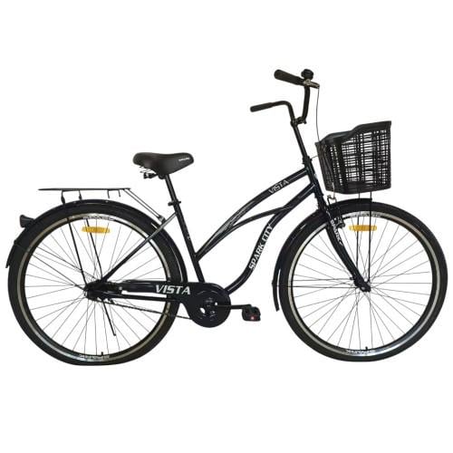 Велосипед Spark CITY VISTA колеса 28" стальная рама 18" с корзиной Темно-фиолетовый (000240019)