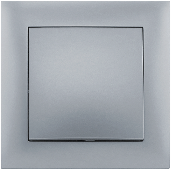 Выключатель одноклавишный MARSHEL IDEAL VS10-290 Silver