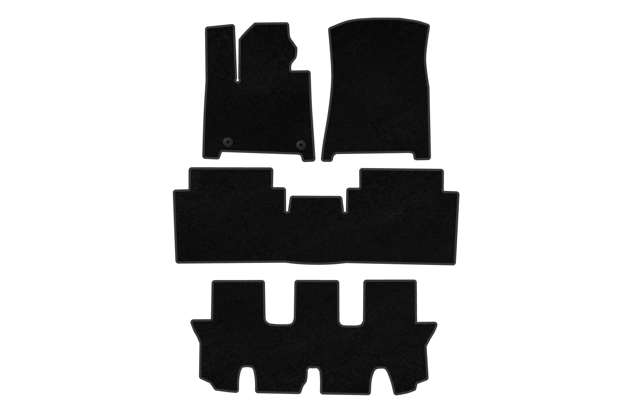 Коврики автомобильные текстильные Digital Designs Classic 3 ряда для Hyundai Santa Fe 5 2023- рр. Черный (186095)